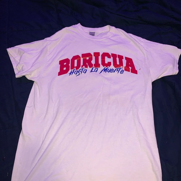 Boricua white tee shirt - Picture 2 of 3